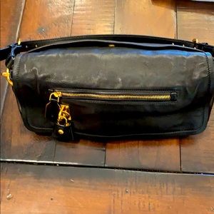Leather Prada top handle bag